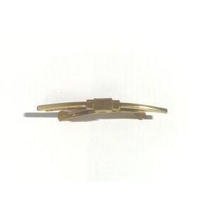 Vintage HICKOK Double Tie Bar USA Made Men's Gold Tone Market Sterling